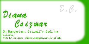 diana csizmar business card